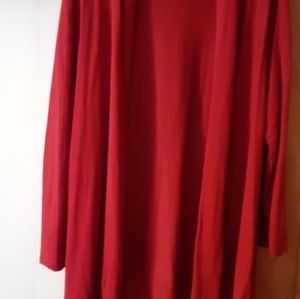 Susan Graver Red Cardigan